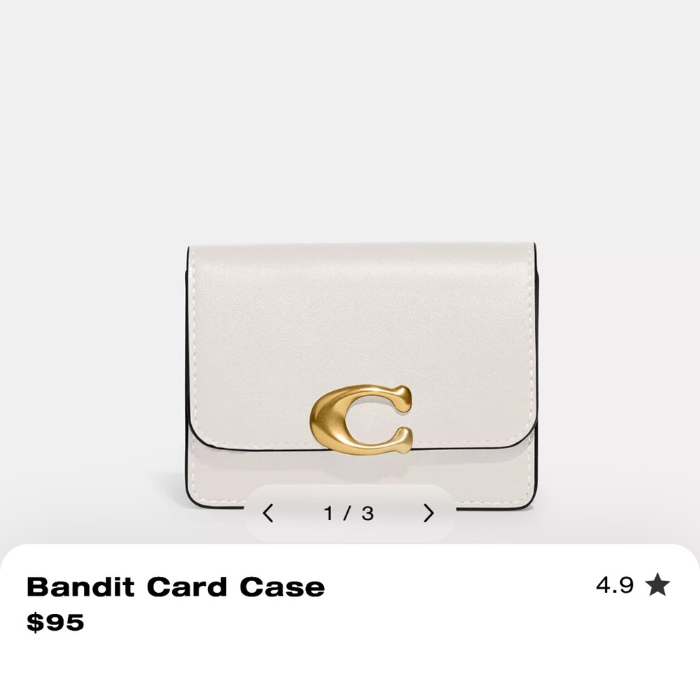 Gold and White Card Case